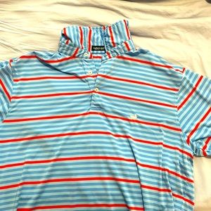 Southern marsh polo -mens XL - blue and red stripes